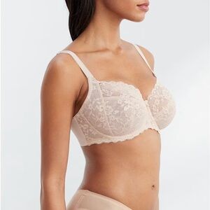 Freya Bra Lace Underwire Beige Side Support Size UK28F